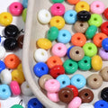 100pcs 8mm Acrylic Lentil Mix Color Abacus Loose Spacer Beads for Jewelry Bracelet Necklace Making Beads for Pens Charms Crafts