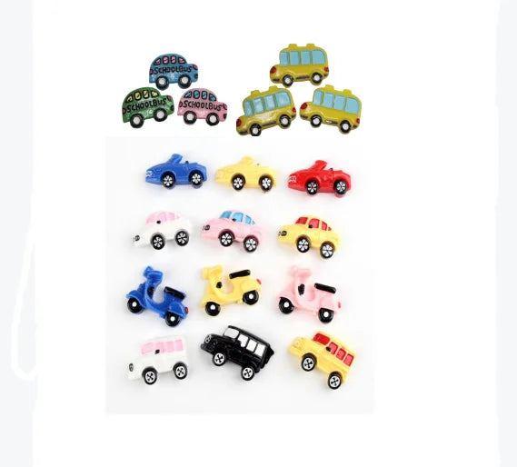 Fatback School Bus Cabochon DIY Crafts Embellishments Planar Resin for Hair Bow Centers Arrival Back to School Theme
