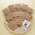 G310 Two Piece Jewelry Wholesale Bracelets Sunflower Heart Lucky Rope Handmade Make a Wish Paper Card Friendship Bracelet