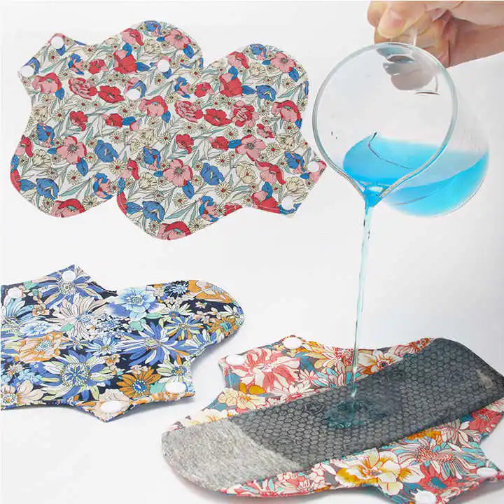 Mini 18*18cm Digital Printing Graphene Lining Feminine Menstrual  Organic Reusable Sanitary Period Pads Hygiene Panty Liner
