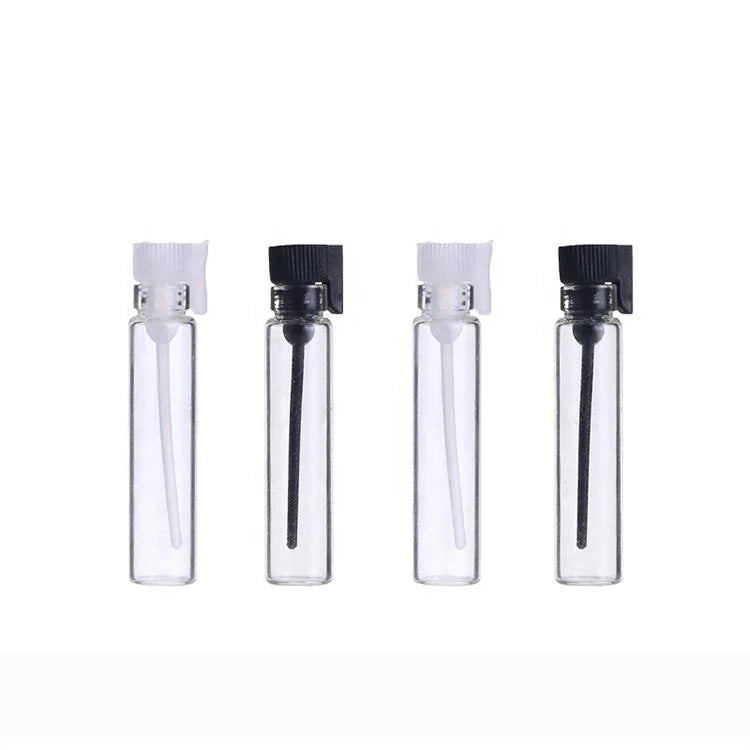 1ml 1.5ml 2ml 3ml 5ml Travel Slim Refill Mini Glass Sample Tester Vial Perfume & Essential Oil Bottles Screw Cap Screen Printed