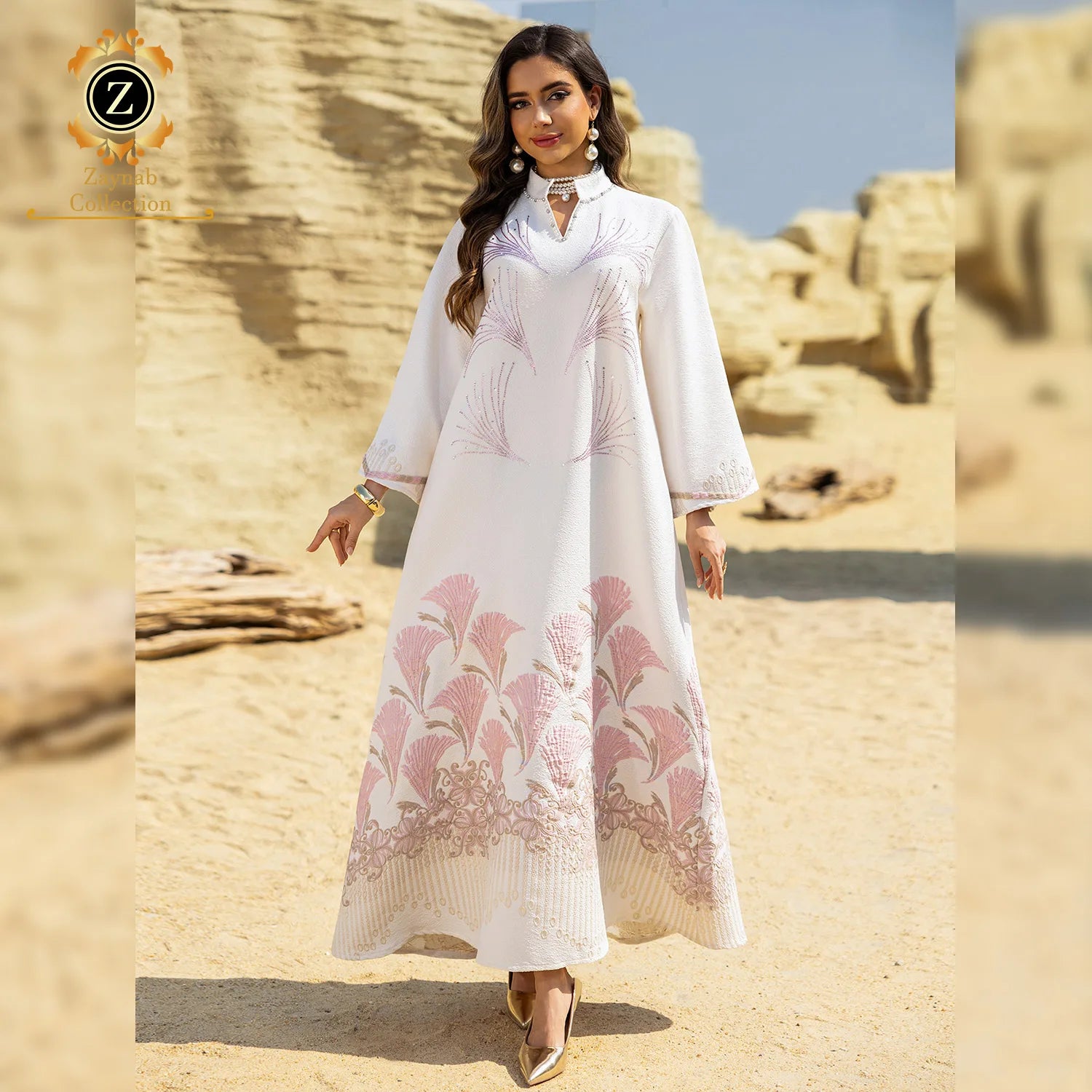 Zaynab Abaya Manufacturers New Designs Dubai Embroidered Ramadan Fashion Abaya Dubai Abaya
