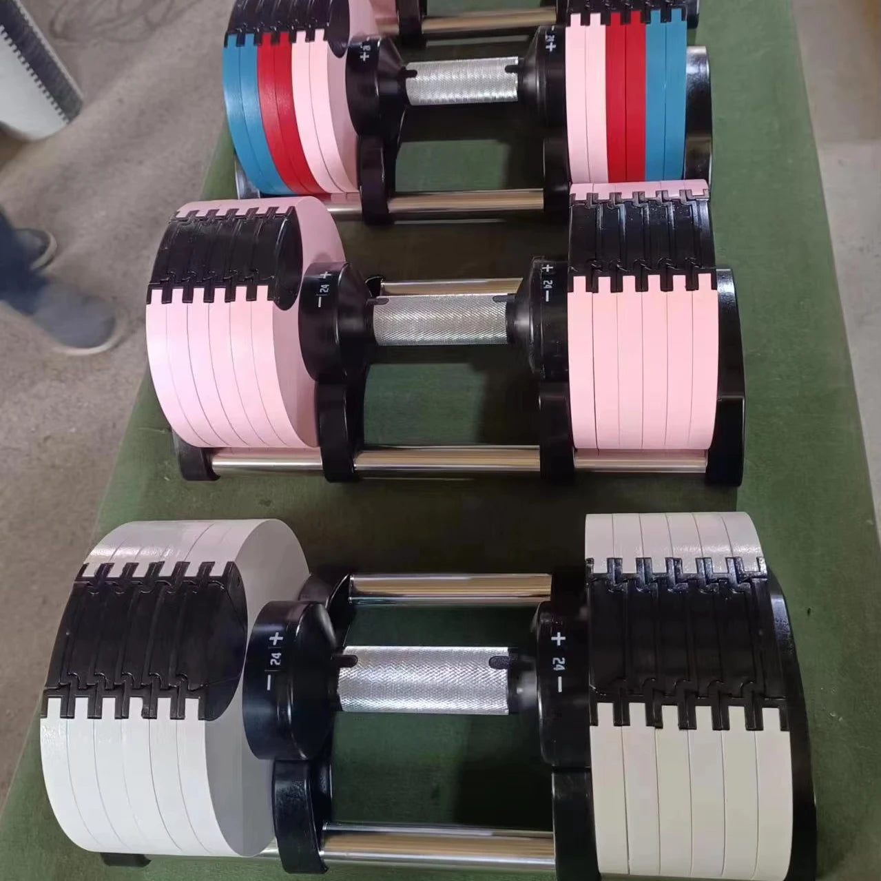 In Stock Ship Fitness Free Weights Barbell Dumbbells 44lb 70lb 80lb 90 lb 100lbs  Gym Equipment Adjustable Dumbbell Set