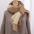 Wholesale Custom Winter Women Tassel Cashmere Scarf
