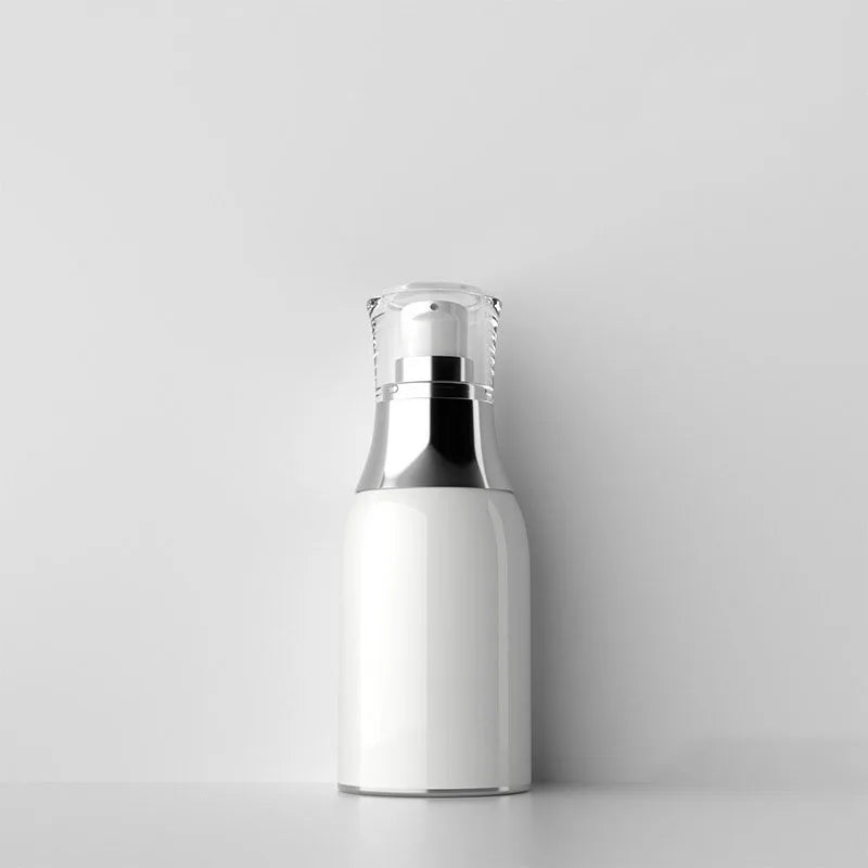 New Design 50ml Airless Pump Bottle Plastic Acrylic Lotion Pump Bottle White Luxury Cosmetic Container Bottles