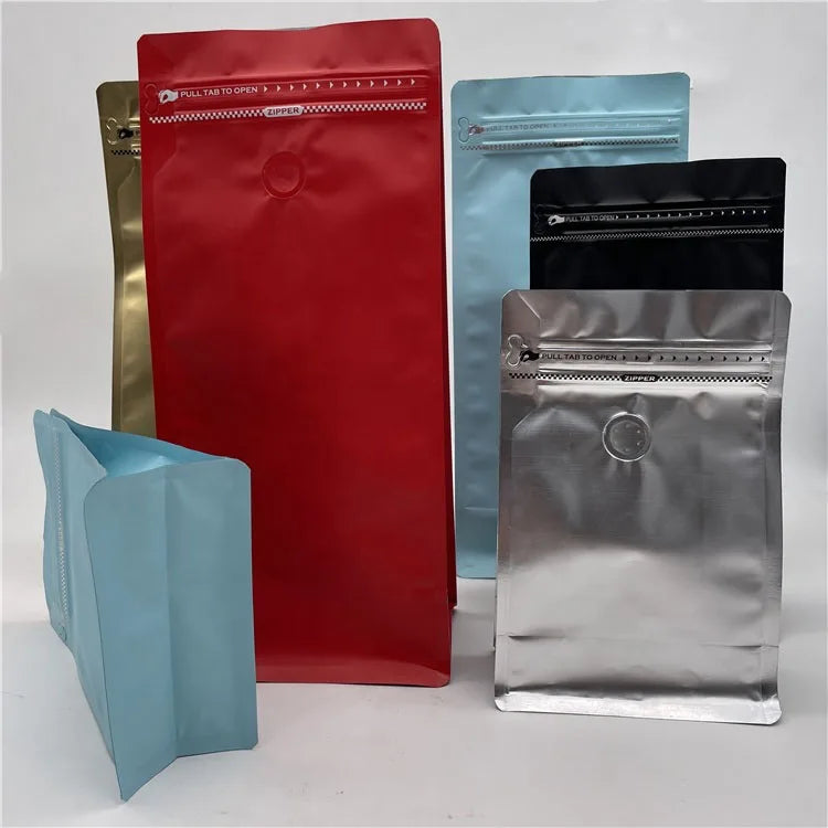 Customizable Self-Adhesive Opp Header Resealable Plastic Block Bottom with Zipper Degassing Valve Packaging & Printing Product