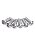 ISO7380 Metric M2 M3 M4 M5 M6 M8 M10 Stainless & Steel Hex Drive Socket Oval/Round Button Head Allen Machine Screws