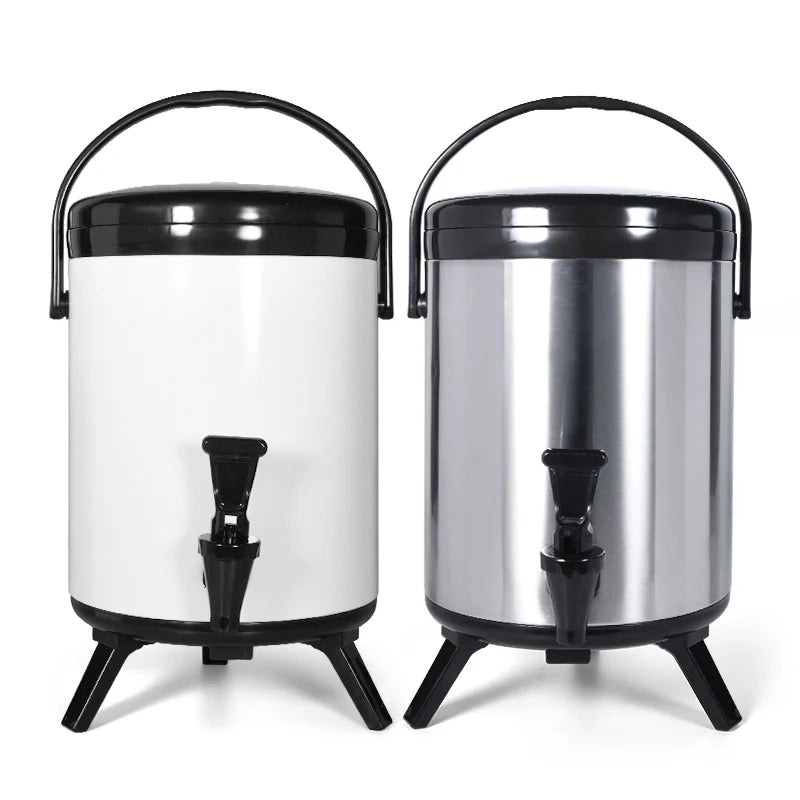 MS Large Capacity Restaurant Stainless Steel Keep Warm Tea Milk Drink Beverage Juice Dispenser with Commercial Milk Tea Barrel