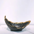 Modern Simple Nordic Style Holiday Wedding Interior Decoration Artifact Black Traced Gold Ceramic Fruit Bowl