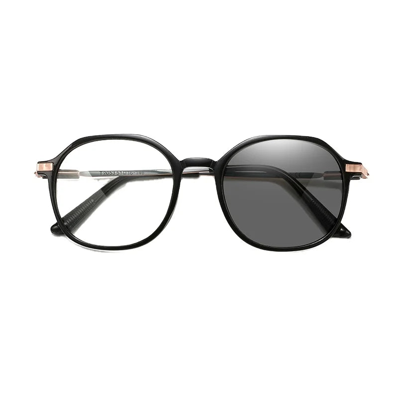 New Anti-blue Light Glasses Color-changing Flat Glasses Universal Photochromic Glasses for Boys and Girls