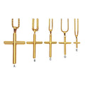 Five Sizes Plain Crucifix Cross Pendant 316L Stainless Steel Christian Religious Jewelry 18k Gold Large Cross Necklace for Men