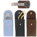 Fashion Suede Watch Packaging Bag With Flap Pouch Suede