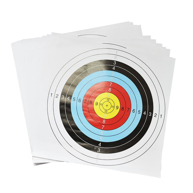 10 Pieces of 40cm Diameter Target Paper Bow and Arrow Shooting Training Target Paper