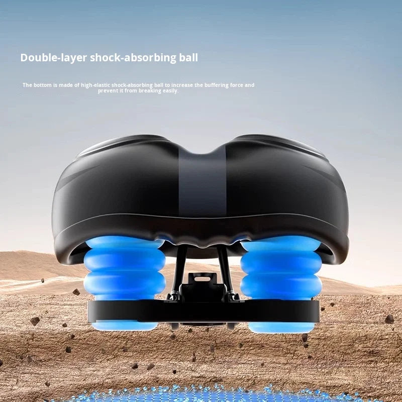 Ultra-Soft Comfortable Bicycle Saddle Shock-Absorbing Seat Cushion for Mountain Bike Road Bike Riding Helps Prevent Butt Pain