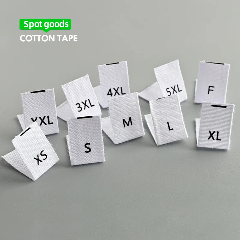 Custom Sample Clothes Size Label Sew Clothes High Density Comfort Garment Size Labels