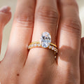 Eternity Double 925 Sterling Silver Wedding Engagement Rings Cubic Zirconia Stackable Band Jewelry for Women Gift Party