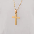 Glossy Hiphop Rock Punk Cross Pendant Necklace Wholesale Fashion Jewelry for Women and Men Stainless Steel Material