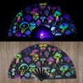 NEW UV butterfly 33cm Folding Fan UV Glow Clack Fan for EDM Music Festival Club Event