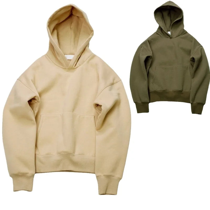 500 GSM Yubao Factory Oversized Streetwear Men Blank No Strings Hoodies Hip Hop Vintage Fleece Heavy Weight Hoodies High Quality