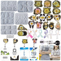 Diy Drop Glue Dry Flower Resin Name Tag Telescopic Easy Pull Button Doctor Nurse Certificate Listing Silicone Mold Free Sample