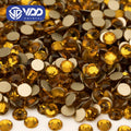 VDD 006 Topaz High Quality Glass Rhinestones Crystal Glod Back Flatback Strass Stones Nail Art DIY Crafts Decorations