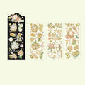 Gold Floral Transparent Aesthetics StickersVintage Scrapbooking Stickers for Card Making Envelope Gift Wrapping Journaling