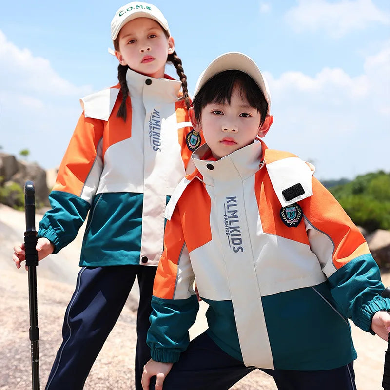Primary School Children Winter Outdoor Jacket School Sports Uniform Costume Spandex Cotton MegaBDM