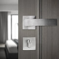 Minimalist Solid 304 Stainless Steel Door Lock Set Custom Euro Profile Solid Handle for Interior Bedroom Doors EU Standard
