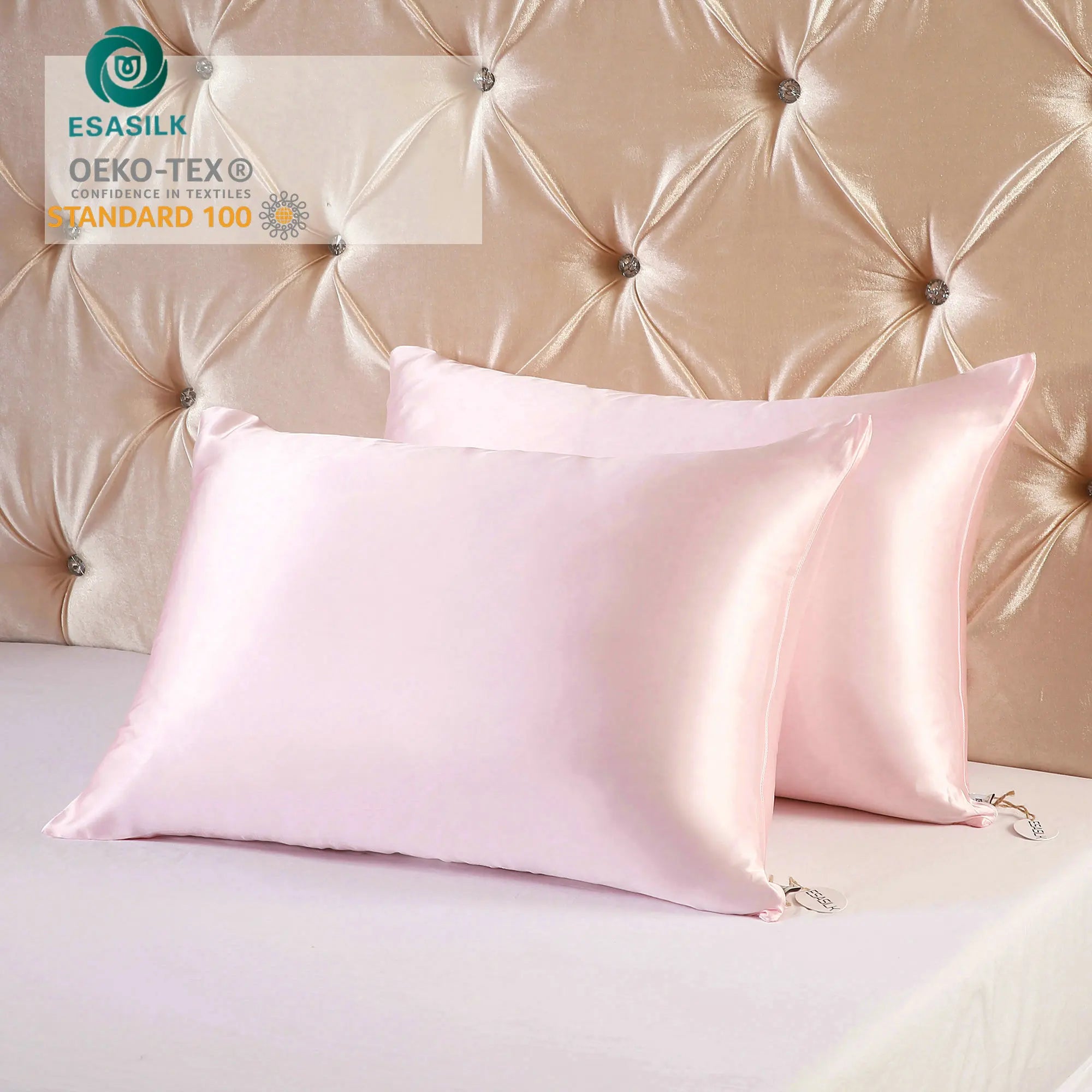 Luxury Woven Solid Silk Pillowcase 22 Momme 100% Mulberry Silk Home & Hotel Use