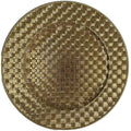 Embossed Rims Charger Plates Plastic Wedding Plates 13inch Stock Weaving Acrylic Antique Gold Charger Plates