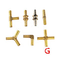 Brass 2-3-4 Way Barb Pipe Fitting 4mm-19mm Water Tube Fittings with Copper Pagoda Hose Bushing for Water Supply Lines