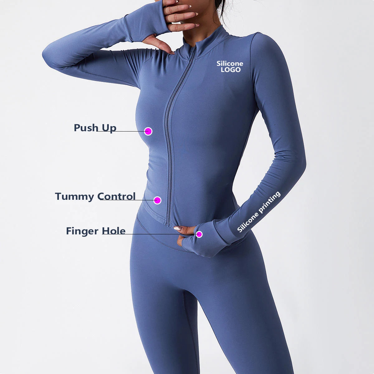 In Stock Women's Jacket Breathable Outdoor Training & Jogging Wear Gym Fitness Running Zipper Coat Yoga Jackets for Women