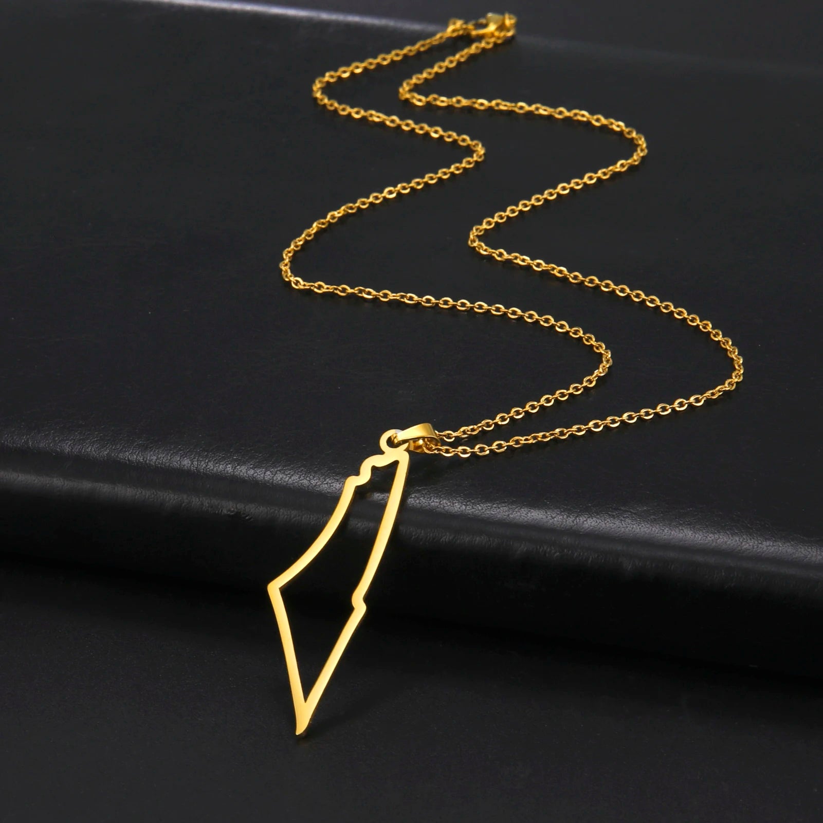 Hot Sales Islamic Pendant Necklace Personality Stainless Steel Hollow Mountain Necklace Popular Jewelry Gifts for Women Men