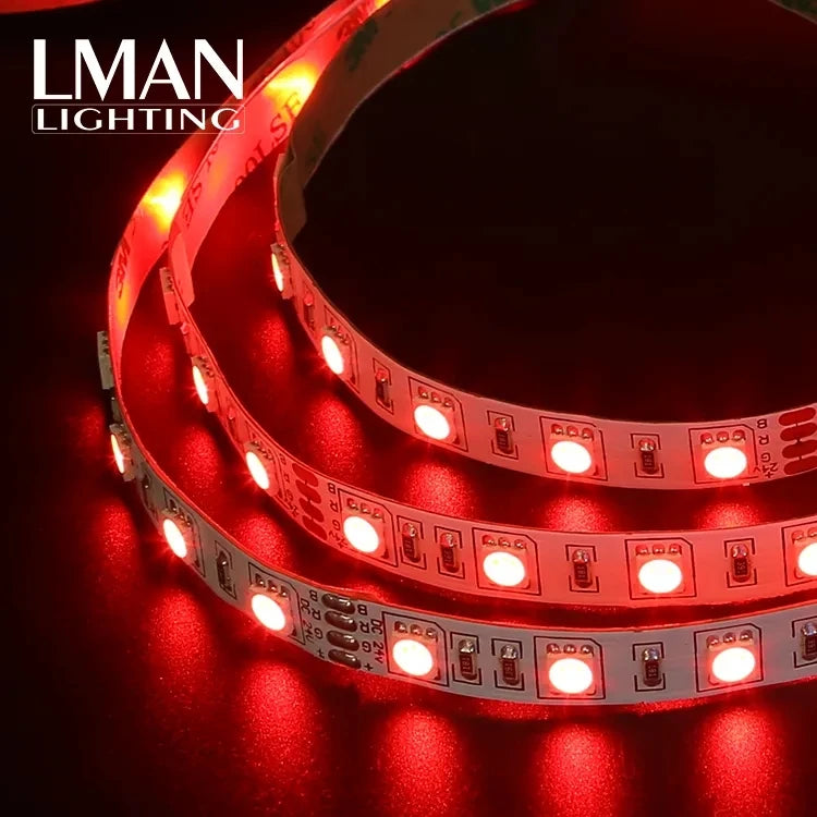 Indoor bar Decorative SMD 5050 60leds/m 10mm Width DC12V 24V 10W RGB Led Strip Light