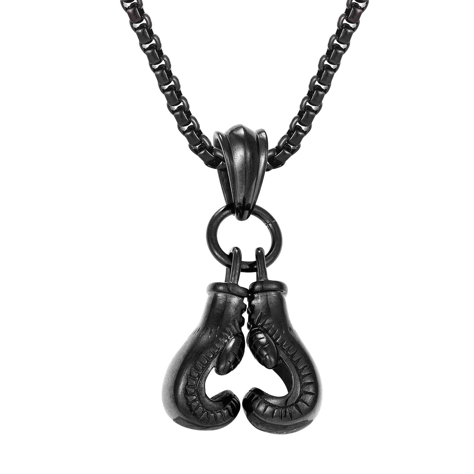 Personalized Sporty Boxing Pendant Men's Necklace Stainless Steel Jewelry Sport Necklace for Man