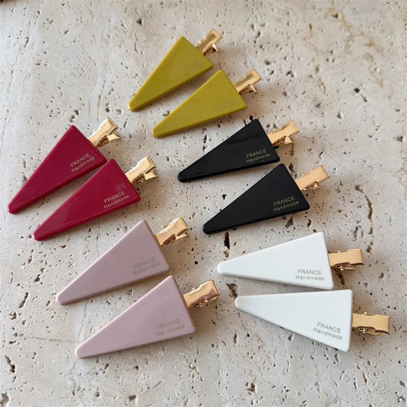 Wholesale New Fashion Plastic Custom Logo Triangle Hairpins for Women Bobby Pin