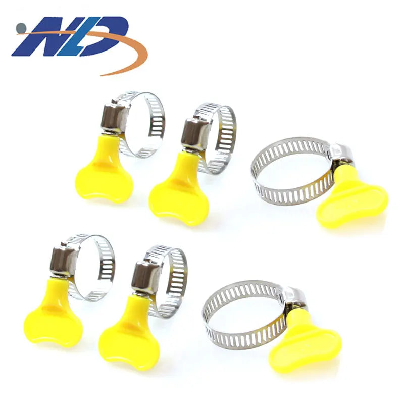 Customized American Style butterfly Plastic Key Type Adjustable Handle Hose Clamp