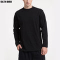 Wholesale Blank Crew Neck 200gsm Cotton T Shirt for Men Custom Screen Printing Embroidery Logo TShirt Men's Long Sleeve T-Shirts