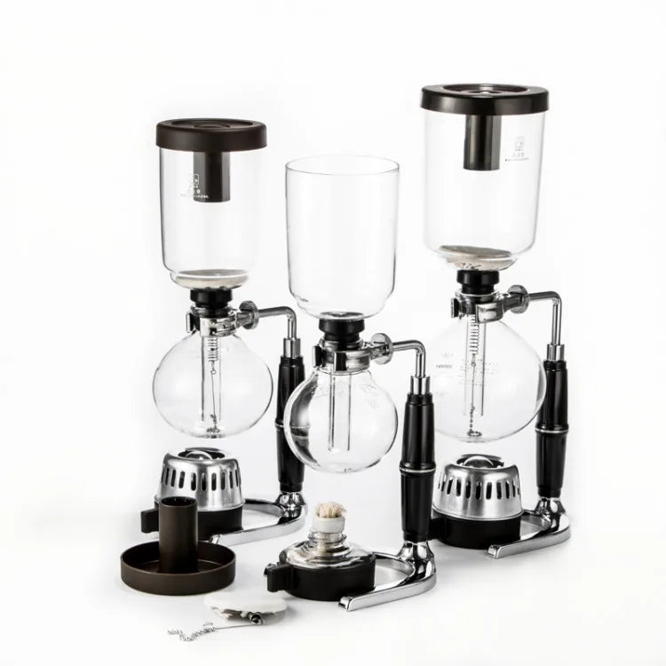 New Home Style Siphon Coffee Maker Tea Siphon Pot Vacuum Coffeemaker Glass Type Coffee Machine Filter 3cup