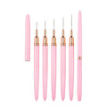 Popular Pink Handle Nail Liner Brush 7 9 11 15 20mm Ultra Fine DIY Drawing Lines for Nail Art Painting Brushes Liner Extra Long