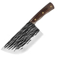 Premium Quality 7-Inch High Carbon Steel Forged Butcher Cleaver Knife Serbian Style Camping Knife Metal Material