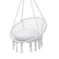 WOQI Macrame Hanging Hammock Chair Hand Woven Rope Swing for Home Bedroom Patio Deck Garden MegaBDM