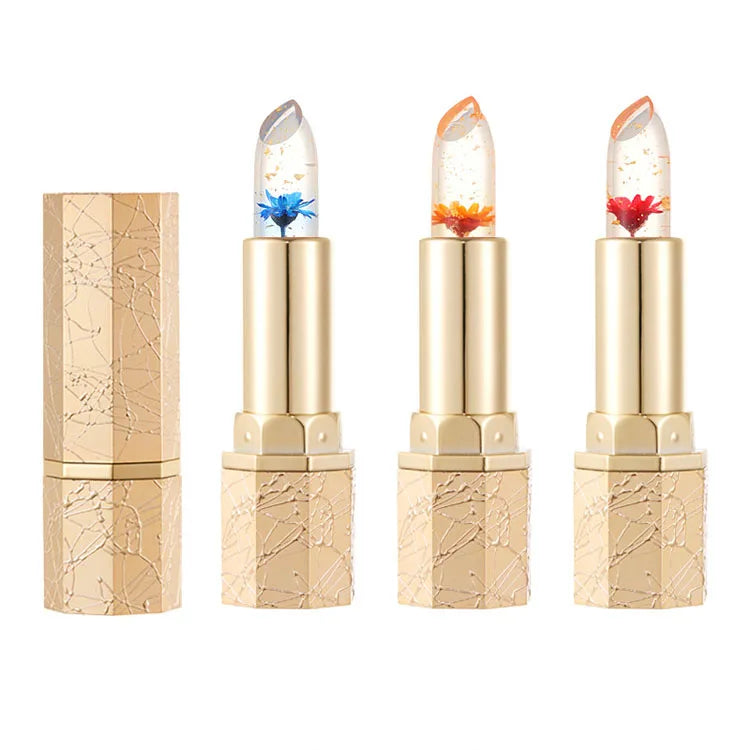 Private Label DHDH  Long-lasting Moisturizing Shiny Jelly Warm Discolored Lipstick 3 Colors