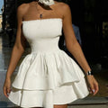 Summer 2024 New Women's Fashion Style Elegant Sexy Off-shoulder Tube Top Women's Cake Skirt Dresses