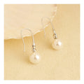 Free Video and Picture Luxury Fashion Sterling Silver Hoop Earrings for Women Fine Jewelry with Pearl Elegant for Ladies