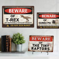 Putuo Decor Warning Animal Metal Plate Printing Tin Sign Beware Chicken Farm Decorative Tin Metal Sign