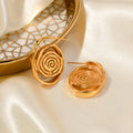 Wholesale Women's Earrings Spiral Circle Lollipop Stud Earrings New Design Stainless Steel Drop Earrings for Women Cute Style