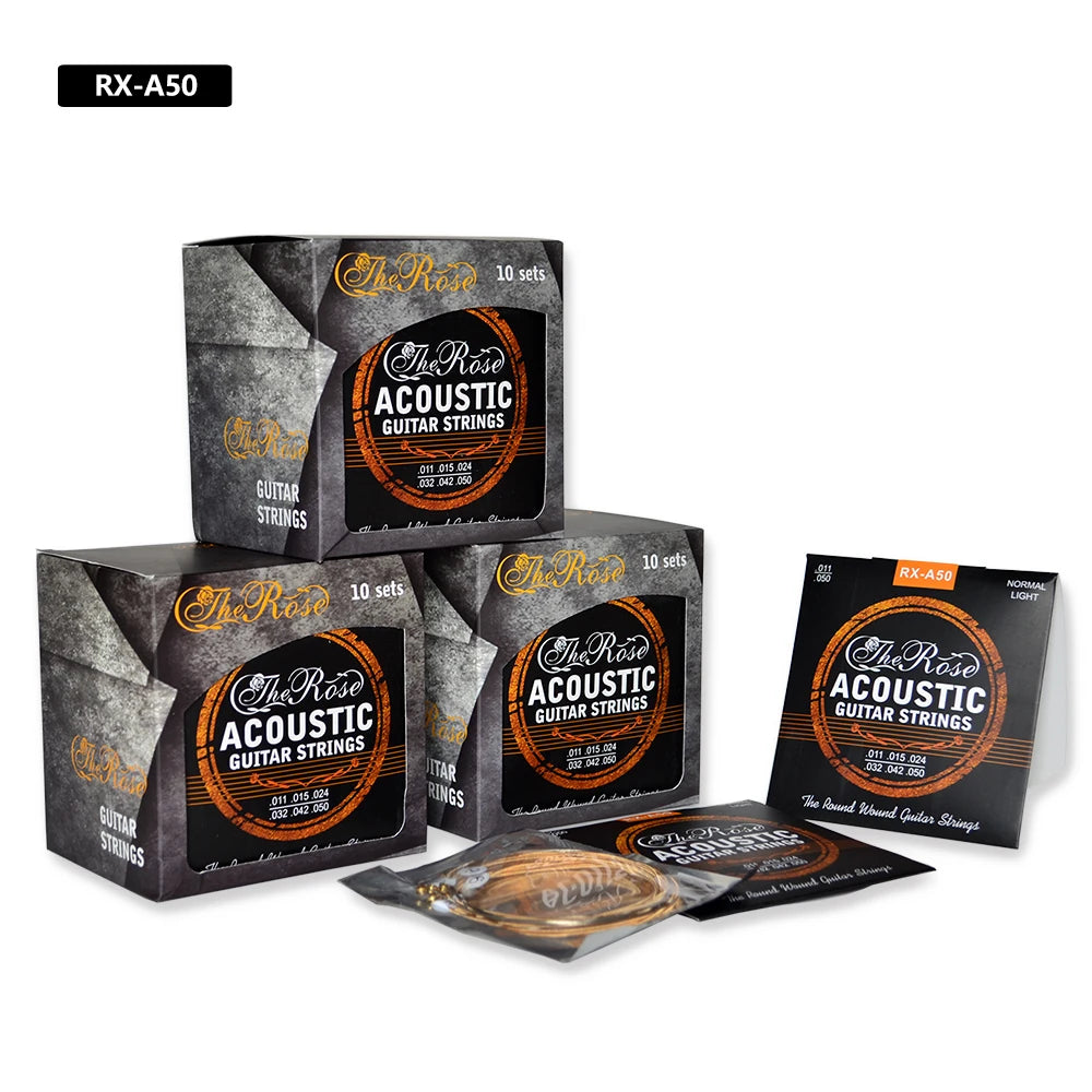 Strings Musical Instruments Accessories High-end Copper 1-6 Strings Sets for Acoustic Guitars in Aluminum Foil