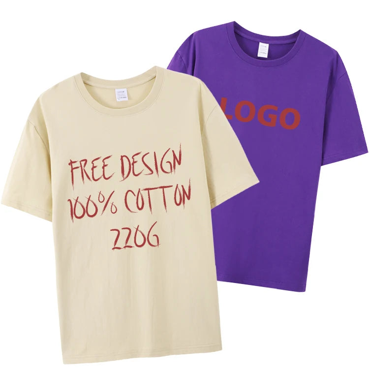100% Cotton 220gsm OEM Men Women Unisex Customizable  Blank Casual t Shirt Men's T-shirt
