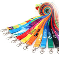 Custom Style Polyester Lanyard Double Side Thermal Transfer Brand Lanyard With Logo Custom Woven Nylon Brand Lanyard